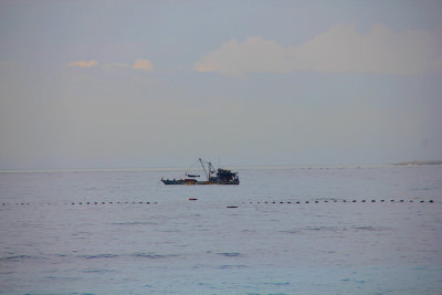 A fishing boat that was offshore.