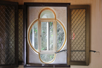 Interestingly-shaped window in the shrine.