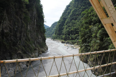 View of Taroko Gorge from the bridge.