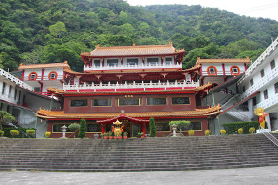 Front faade of the temple, which is an old, secluded Buddhist monastery..