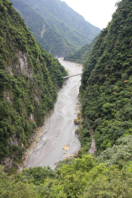 Close-up of the Liwu River Gorge.