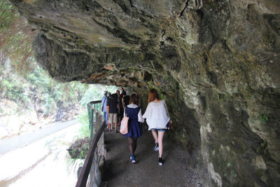 Other hikers along the Shakadang Trail. In some places, it was necessary to duck.