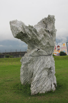 This sculpture is entitled, Greeting the Wind.