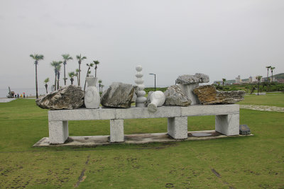 Another unusual sculpture at Stone Sculpture Park entitled, Gratification