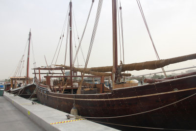 Some wooden sailboats along the Corniche. 