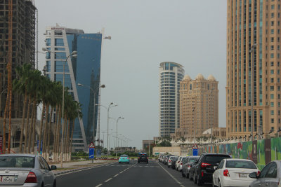 View as we drove through the West Bay section of Doha.