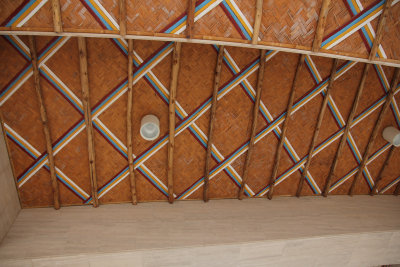A traditional straw ceiling in Katara.