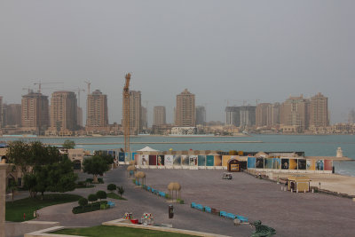 New Doha high-rises as seen from the amphitheater.  Doha, presently, has a real estate glut.