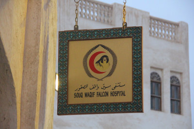 Next to the shop was the Souk Waqif Falcon Hospital.
