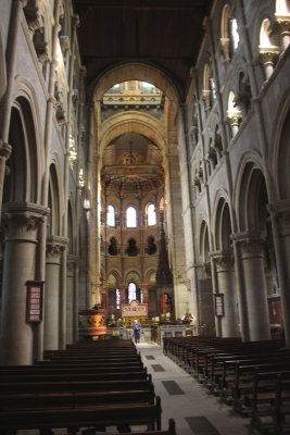 The vaulted nave of St. Fin Barre's Cathedral.