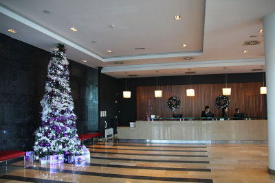 This Christmas tree adorned the lobby of the River Lee Hotel.