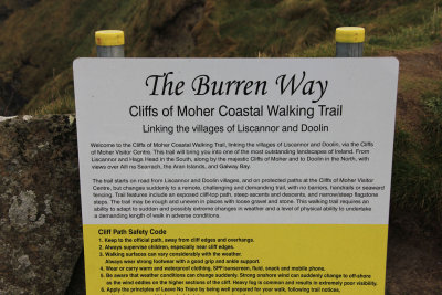 The Burren Way trail is 71 miles long and crosses the Burren, one of the largest karst limestone landscapes in Europe.