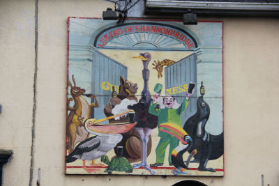 Mural at Luker's Bar, one of Ireland's most authentic old-world bars. It is virtually unchanged since the 1750s.