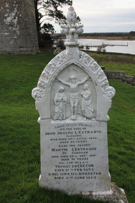 Tombstone of John Joseph L'Estrange (1878-1898), from Cloghan. Also, his father, son-in-law and wife are buried here.