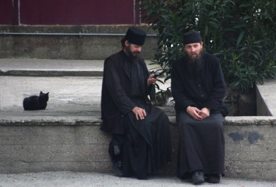 Two monks-Mt Athos-Greece