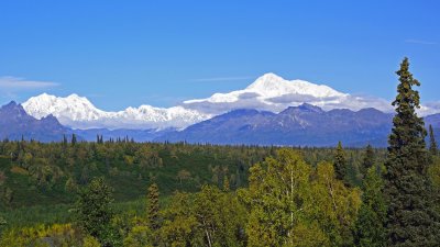 Mt. Foraker (left) and Mt. McKinley (right) - George Parks Highway