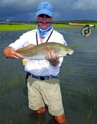 Hugh D. form North Carolina with his 1st Redfish