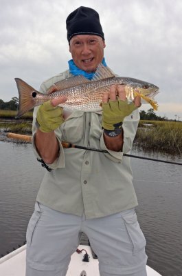 Gary B. from Jacksonville with a nice Redfish caught on light spin gear
