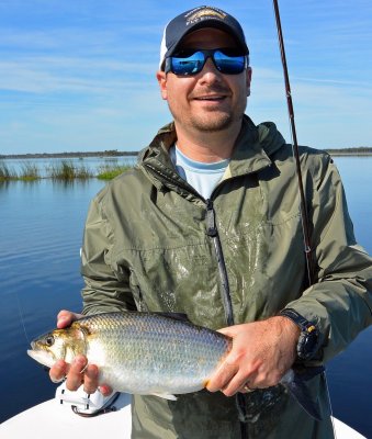 2.7.15 Mike A. from St. Johns, Fl. with his 1st Shad that went 19