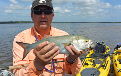 Kayak Wade fly fishing trip with Bill from Alabama