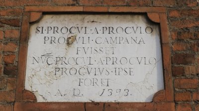 the stone on the St Procolo church