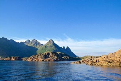 Approaching to Lofoten islands