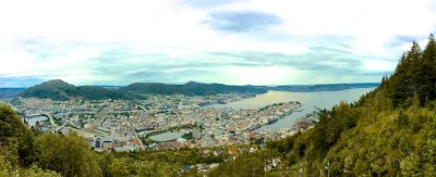 Bergen, from the Flyen mountain