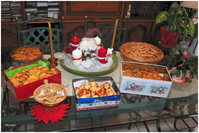 Assortiments fait maison de Bredele de Noël