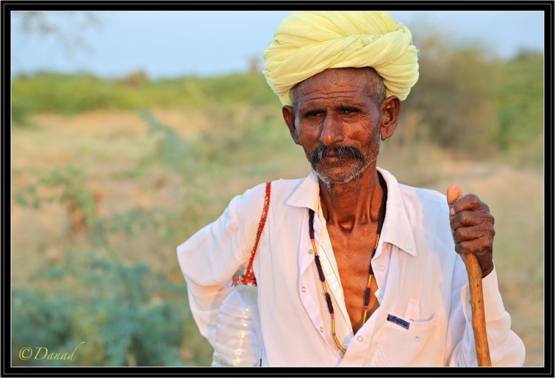 A Shepherd at the end of his working day.