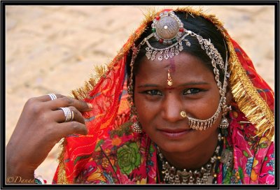 Raising the Veil. Jaisalmer.