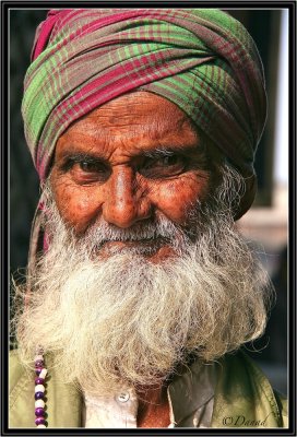 Portrait of a Muslim. Old Delhi.