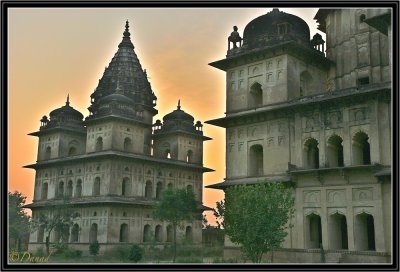 Sunset on Chhatri (Cenotaphs of the governors of Orchha).
