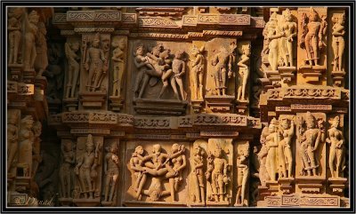 Khajuraho Temples - West Complex. Details.