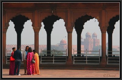 Red Fort. View from Jama Masjid.- Old Delhi.