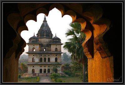 Orchha. Cenotaph - Sunset Light.