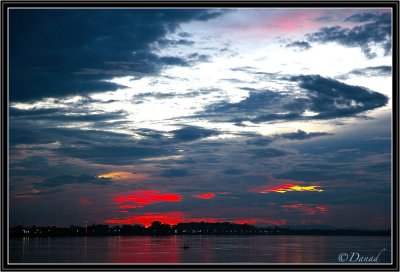 Sunset over the Mekong.