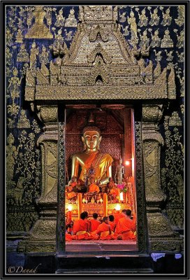 The Night Prayer. Wat Xien Thong. Luang Prabang.