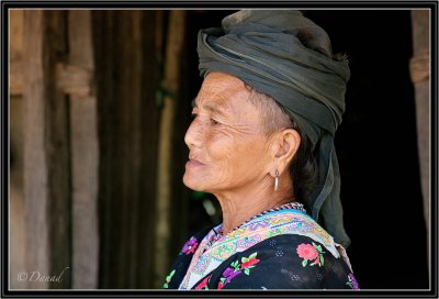 Portrait of a Hmong in a village near Luang-Prabang.