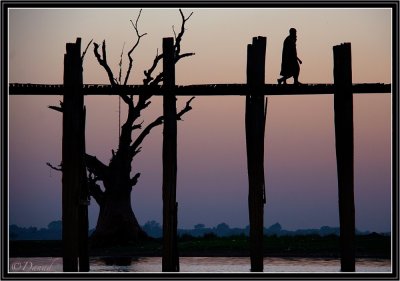 U-Bein Teak Bridge at Dusk.