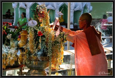 Offerings - Shwedagon. Rangoon.