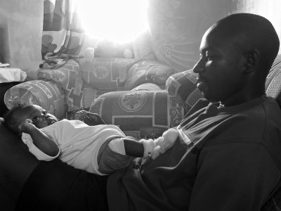 Peter and daughter.  Rusinga, Kenya.