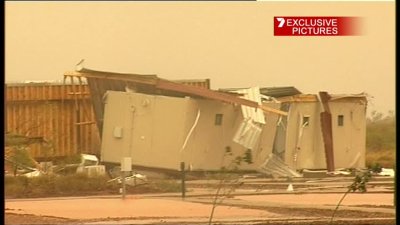 Cyclone George, 8th March 2007 - Captures from Television News