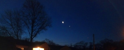 Moon and Venus on Long Island
