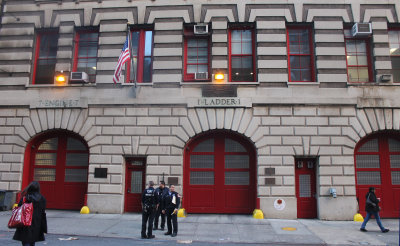 Old fire house on Duane Street NYC