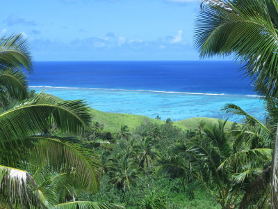 view from aitutaki's highest point