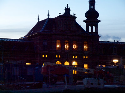 Station Delft bij kaarslicht