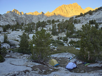 Camp below Midnight Lake (10,900ft; 3320m)