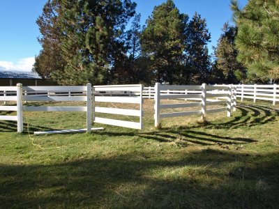 round pen by barn