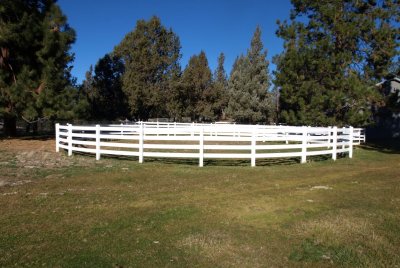 round pen by barn