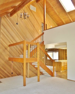 stairs to loft and master